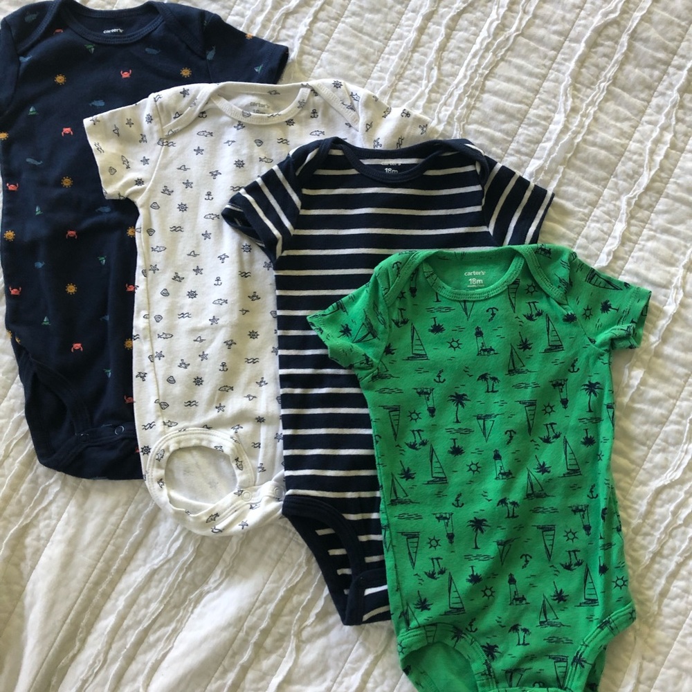 4 summer boys onesies